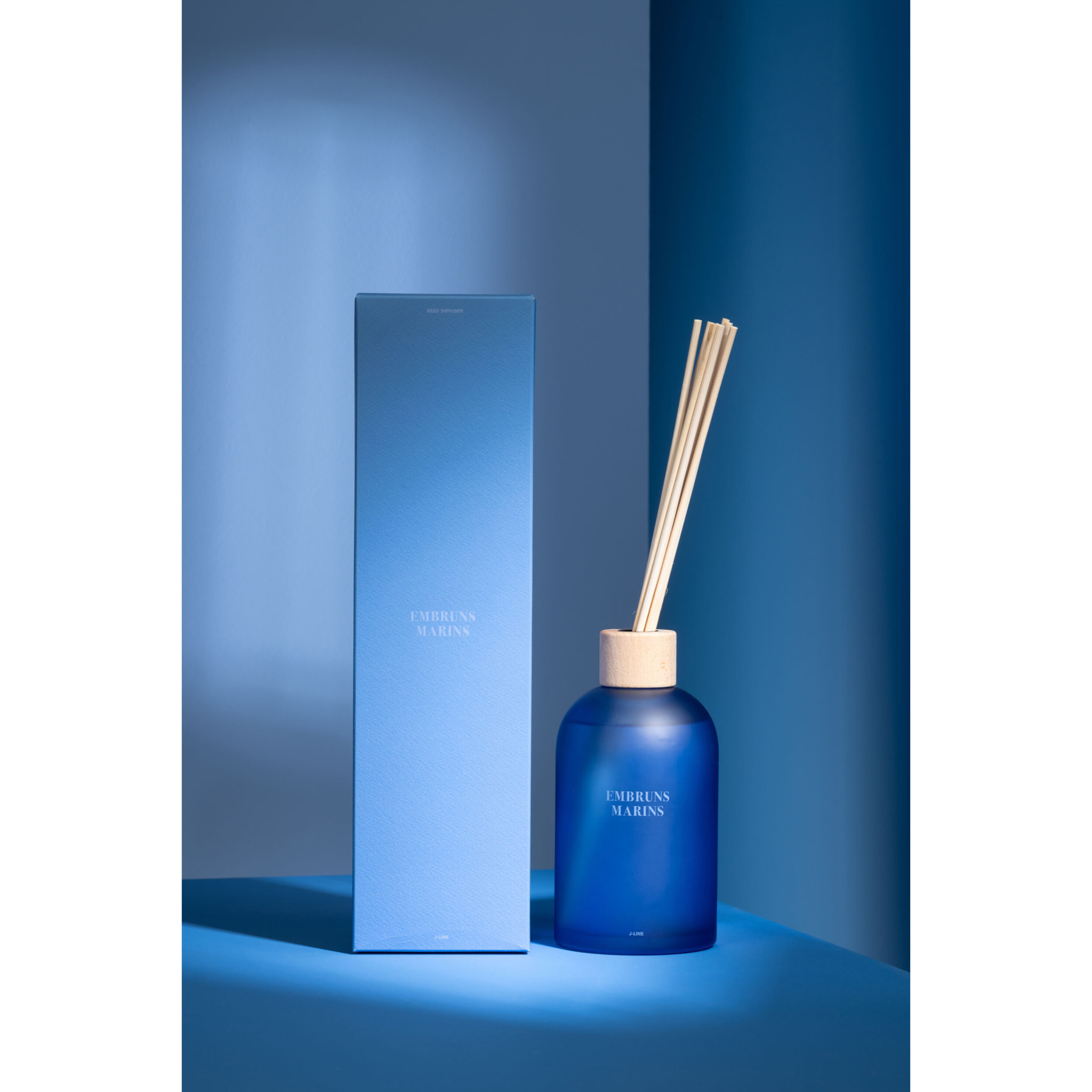 J-Line Bâtonnets parfumés Accords Essentiels - Embruns Marins - bleu -  550ml