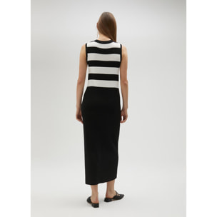 Vestito in maglia bicolore