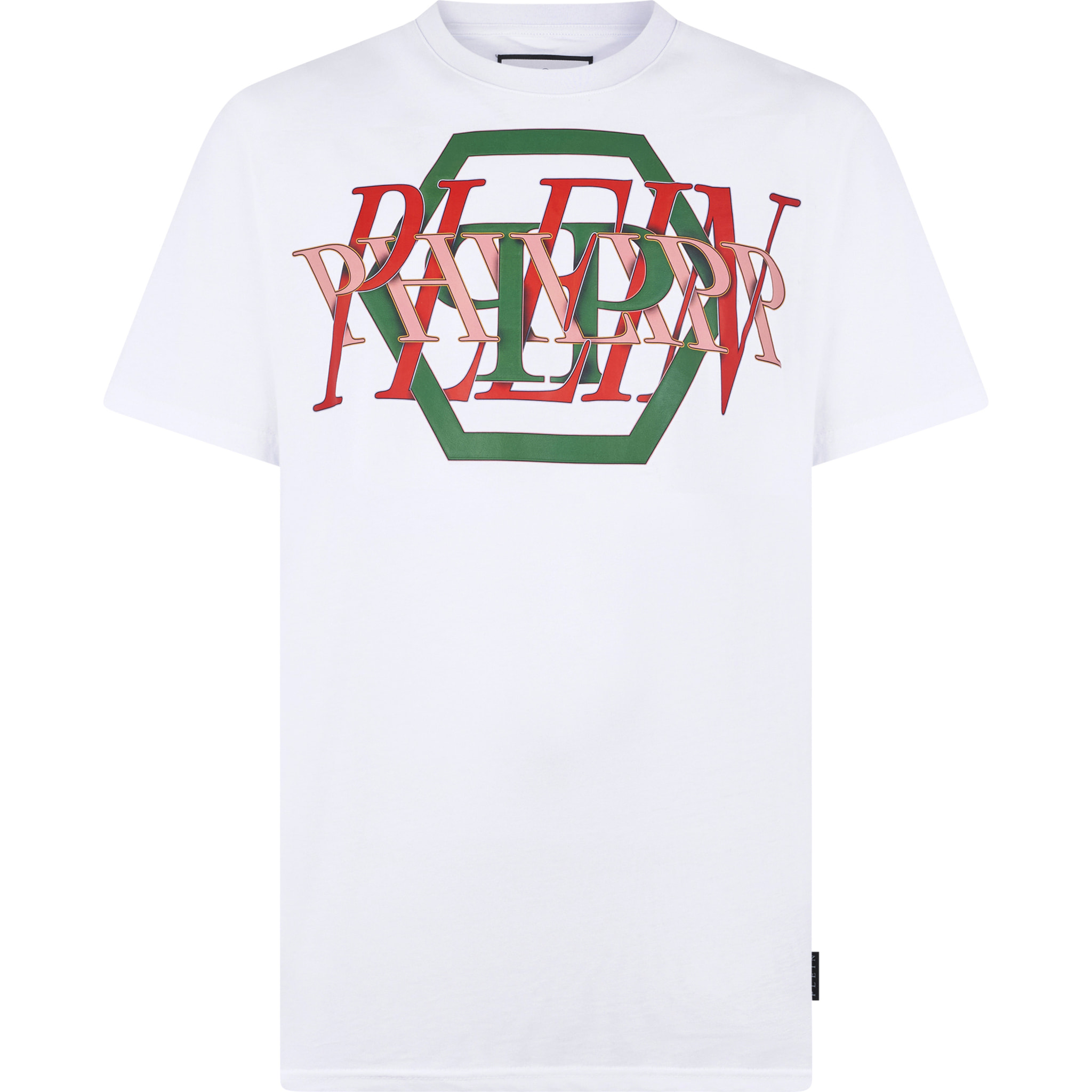 PHILIPP PLEIN Round Neck T-Shirt Logo Hexagon
