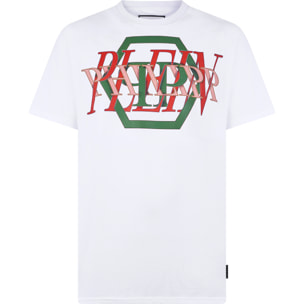 PHILIPP PLEIN Round Neck T-Shirt Logo Hexagon