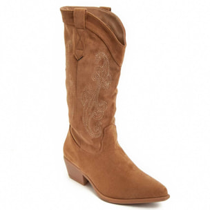 Bota Cowboy De Tacón Para Mujer