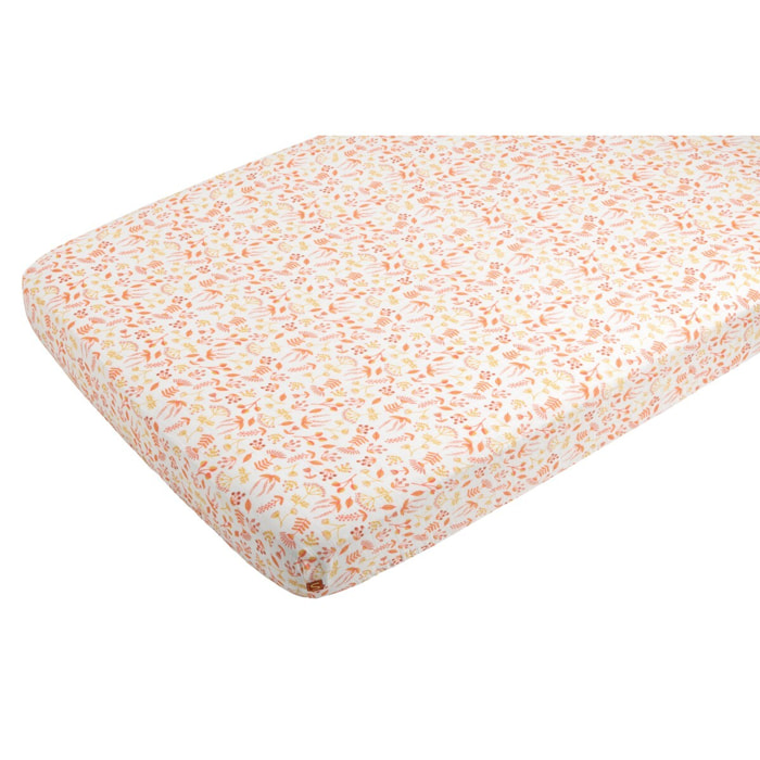Lot de 2 draps housse bébé en coton bio blanc