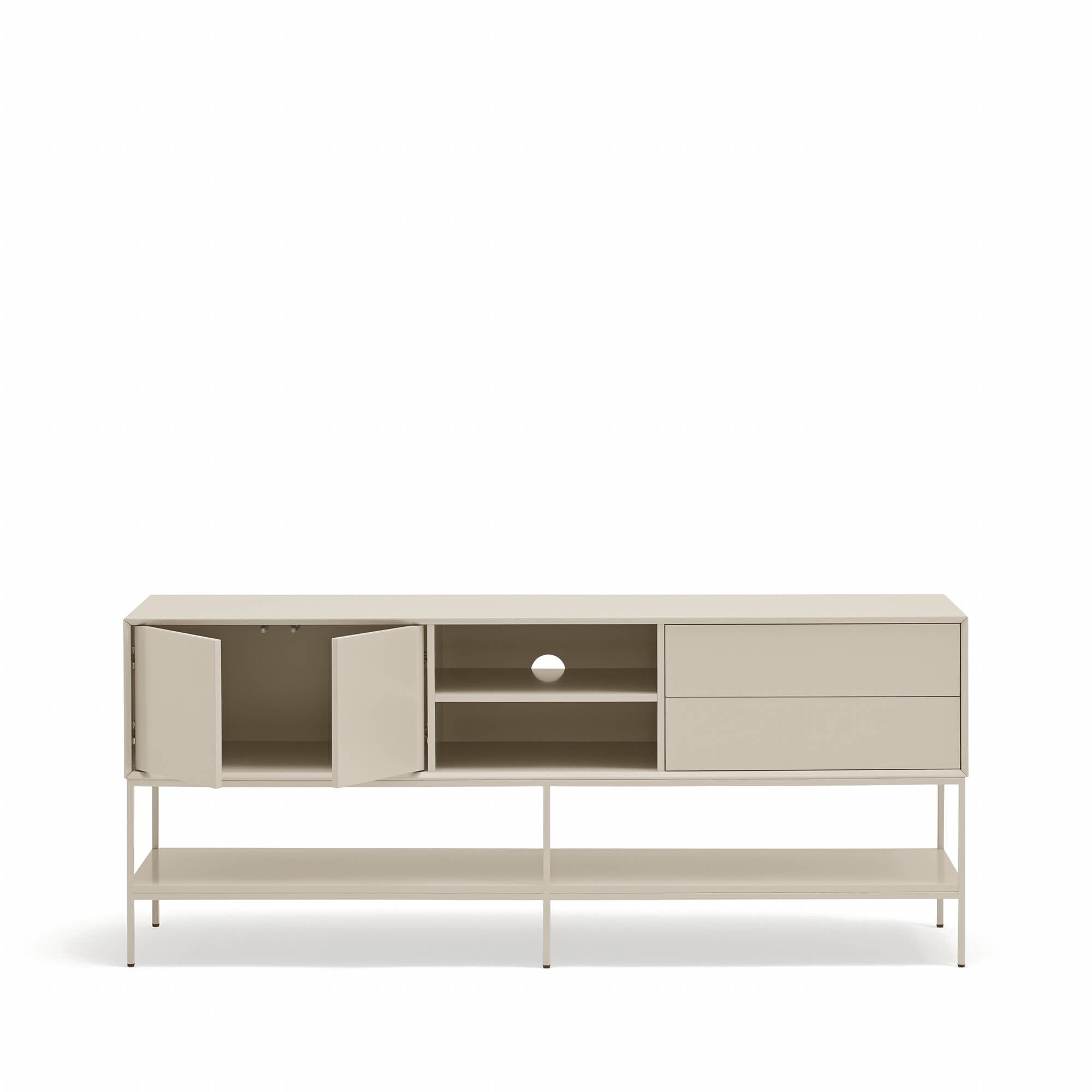 Mueble de televisión Platt 2 puertas y 2 cajones arena