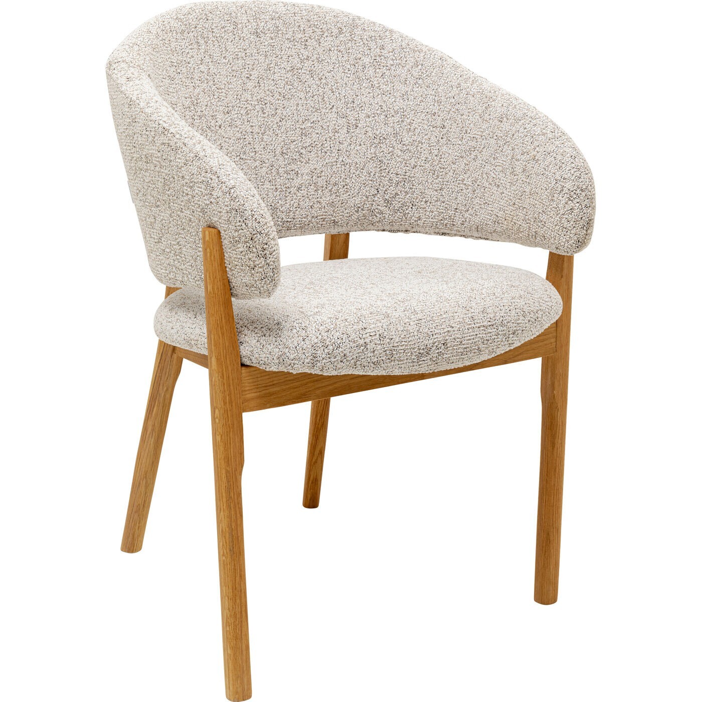 Chaise avec accoudoirs August grise Kare Design