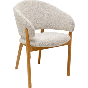 Chaise avec accoudoirs August grise Kare Design