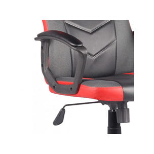 Fauteuil de gaming simili noir et rouge réglable - AXEL