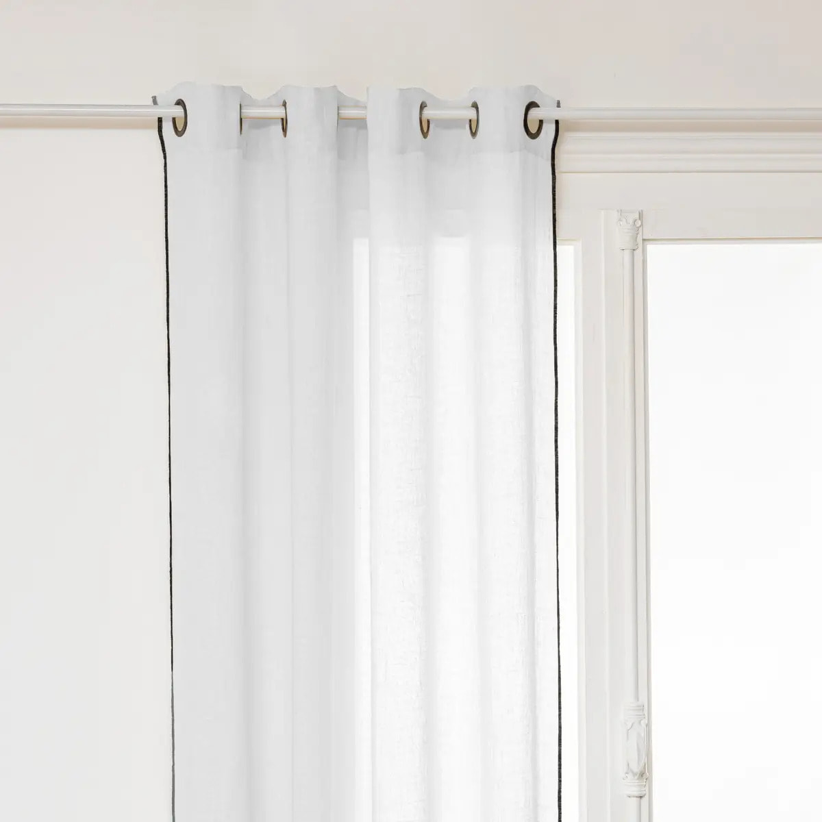 Rideau "Linah" blanc 130x260cm