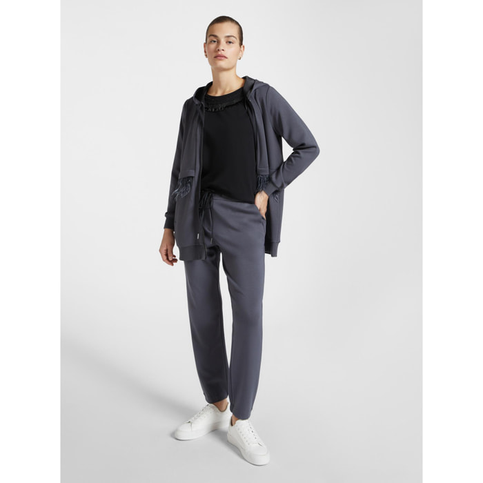 Elena Mirò - Pantaloni joggers in felpa - Grigio