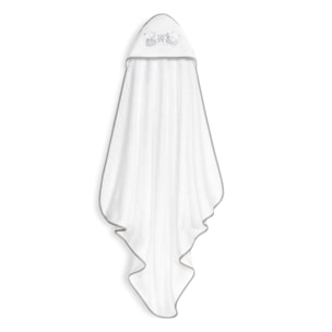Capa Baño 1X1 Mod Ositos Baby Juguetones + Gorro Bco/Gris