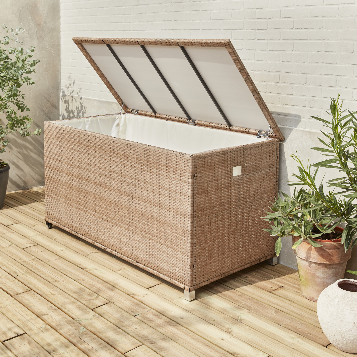 Coffre de jardin résine tressée 790L CASSAPANCA