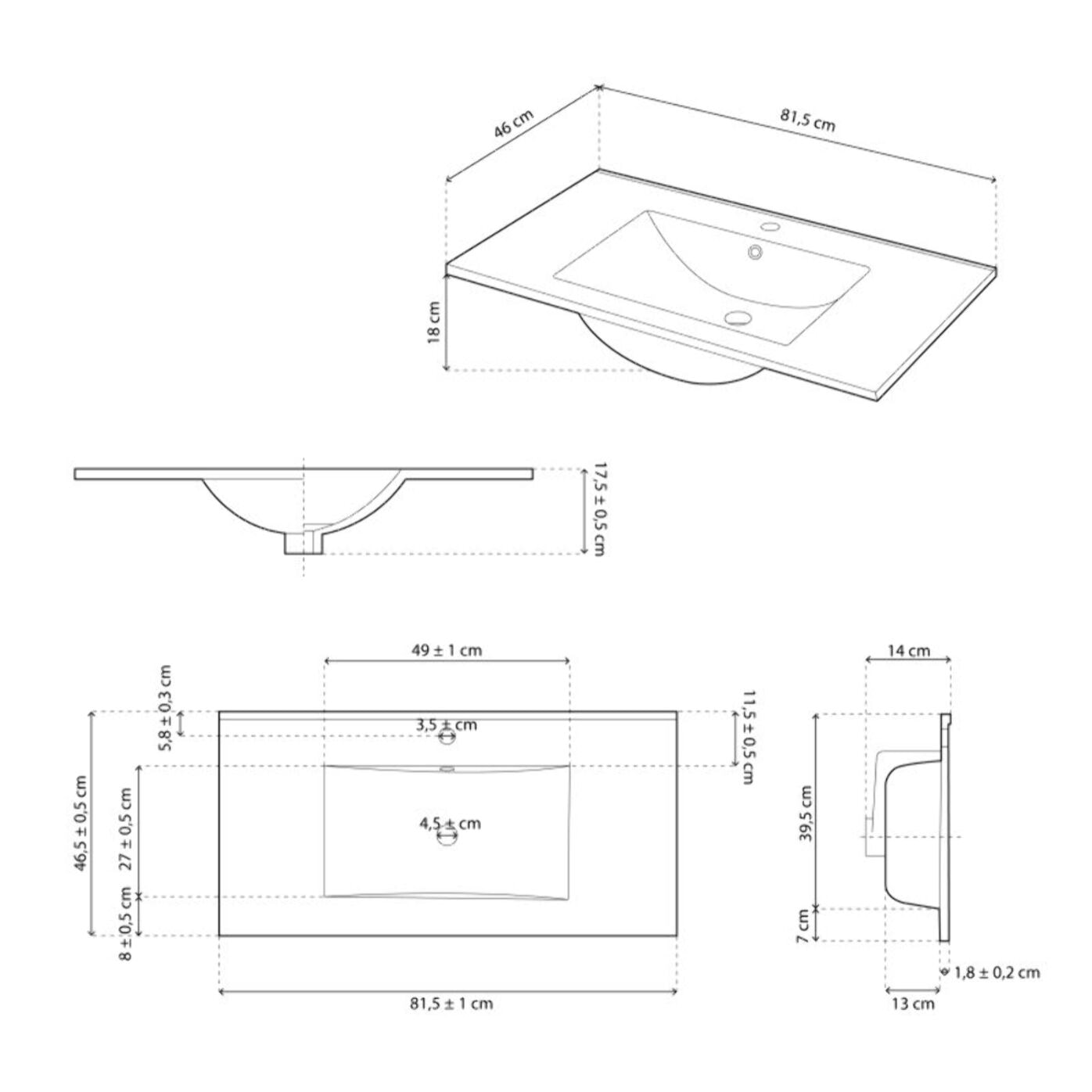 Pack de baño con lavabo cerámico y columnas Sense Max Roble Alaska