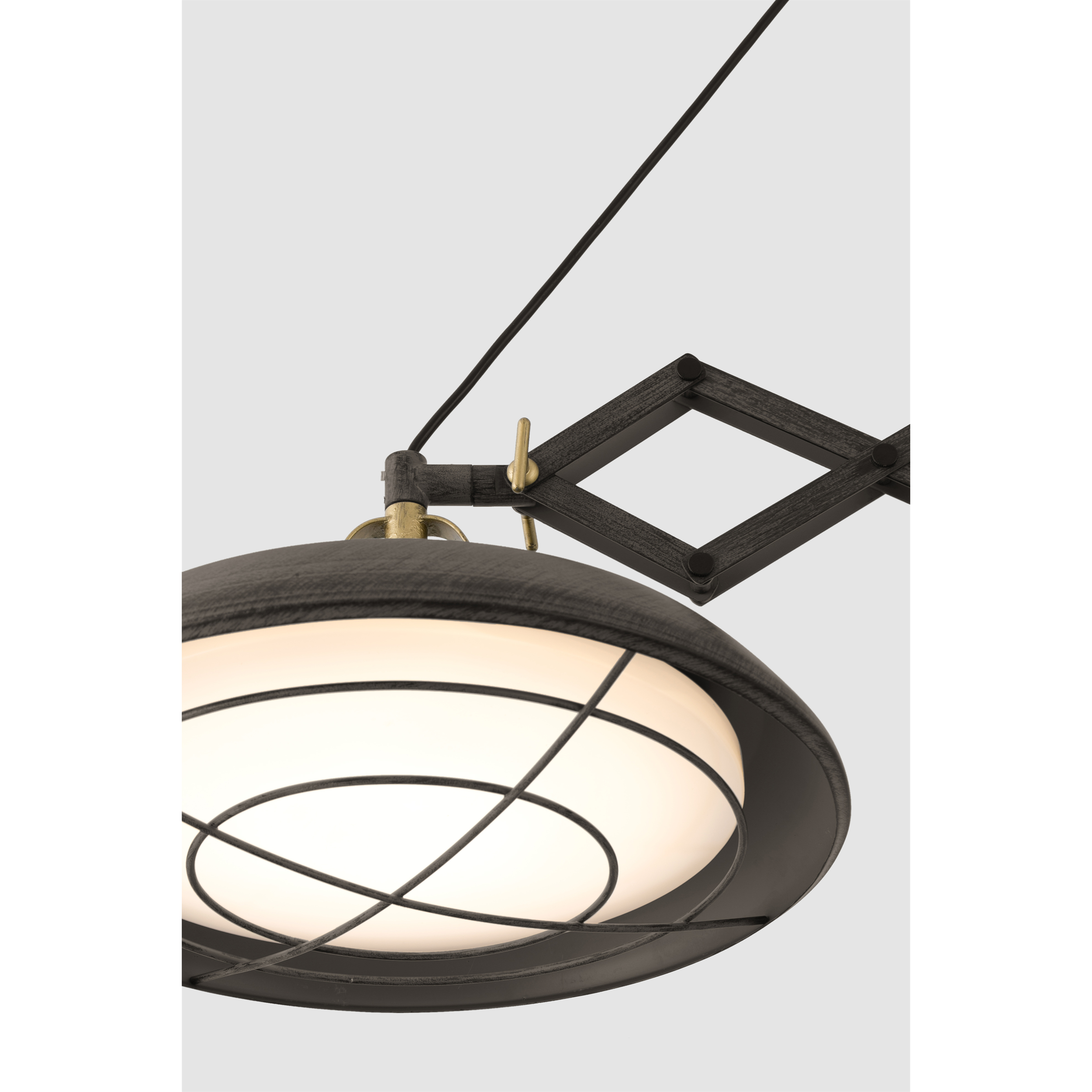 Lampe suspendue extensible à LED brun antique PLEC