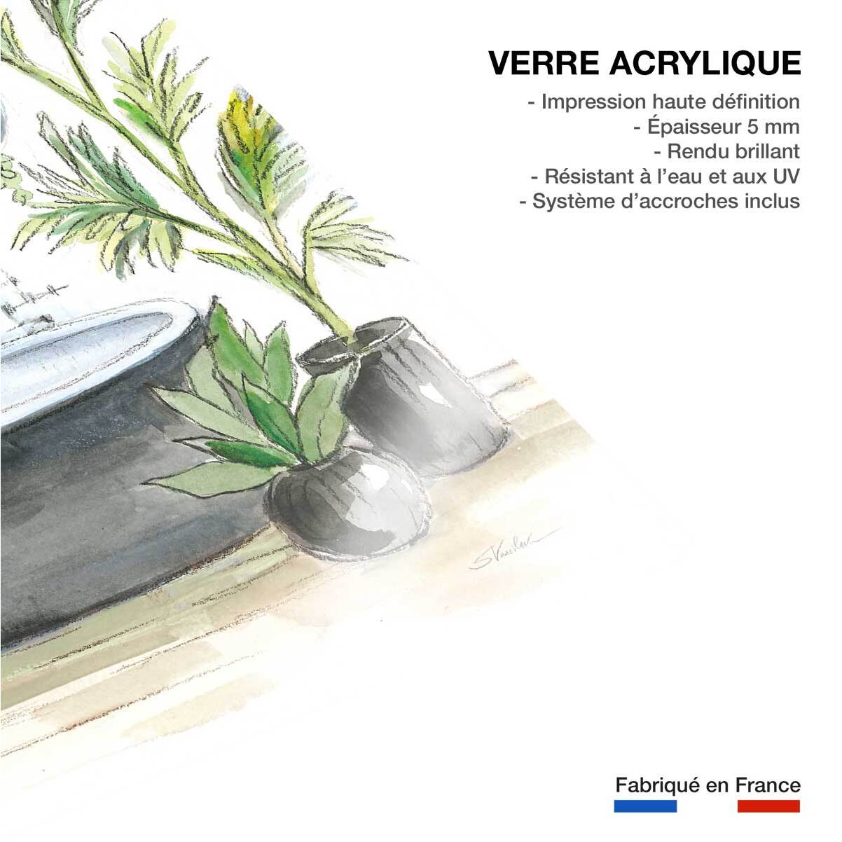 Tableau deco Baignoire de rêve vert Tableau plexiglas