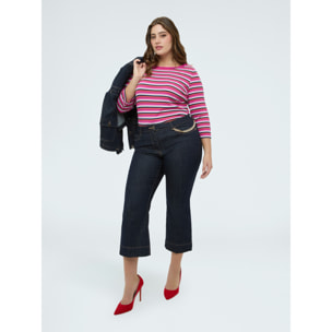 Fiorella Rubino - Jeans Kick Flare con catenella decorativa - Blu