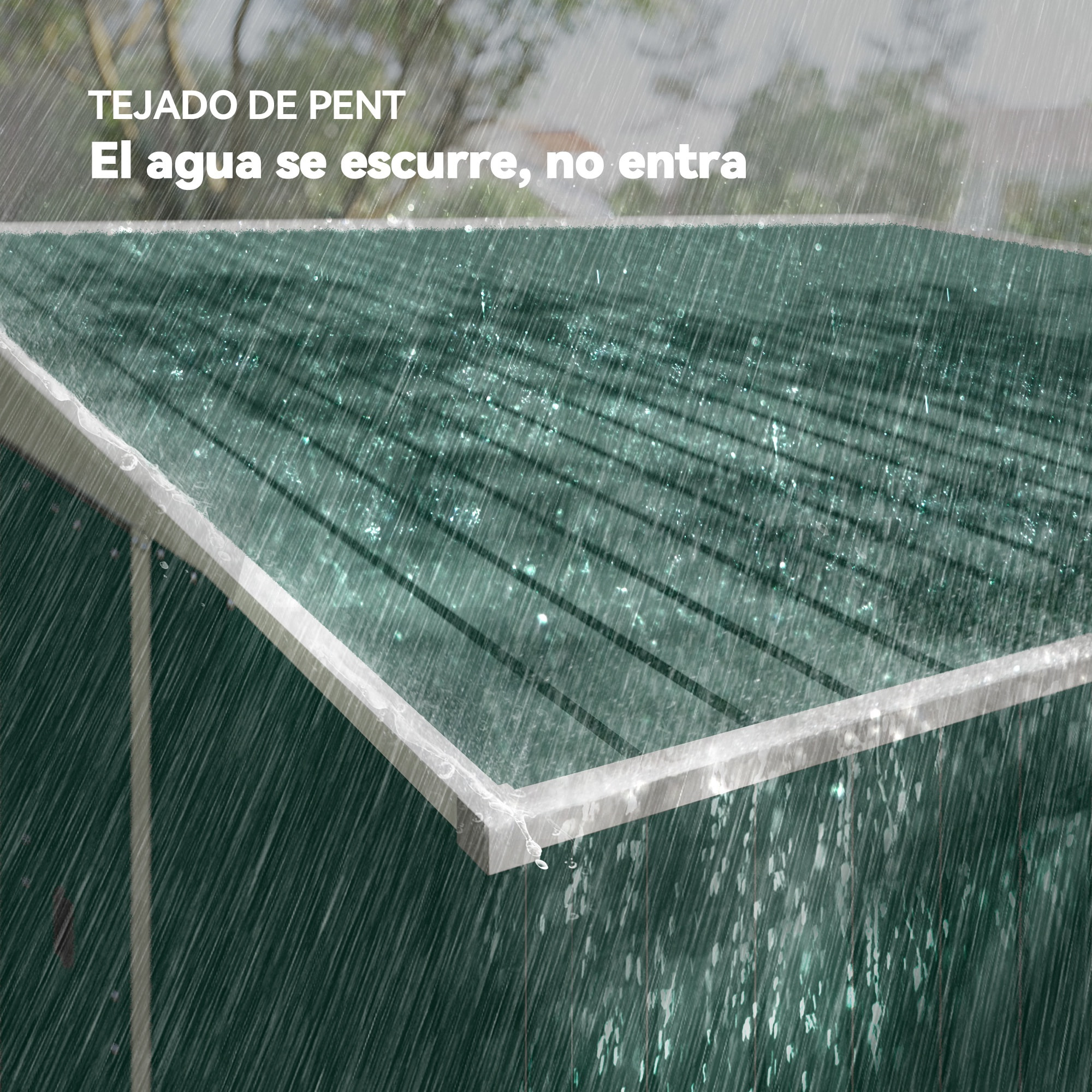 Cobertizo de Jardín Exterior 8,9 m² 280x345x201 cm Caseta de Jardín Exterior Metálica con 2 Puertas Corredizas y 2 Ventanas para Almacenamiento de Herramientas Verde