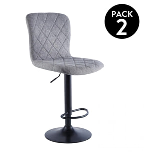 Pack taburetes Britain Tejido Gris - Negro