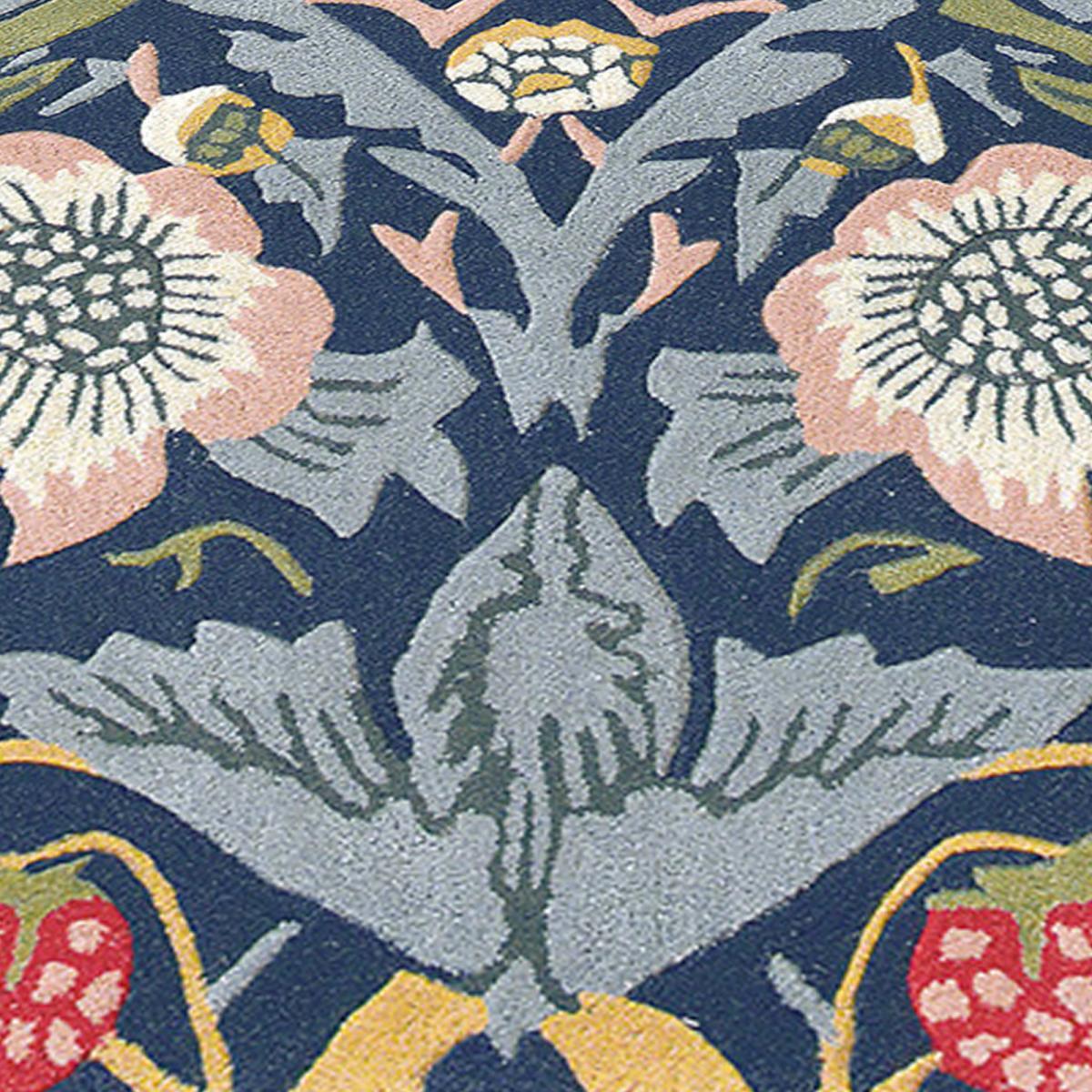 Tapis salon et chambre fait à la main en laine motif floral OLHA