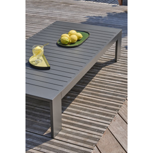 MANDELIEU - Salon de jardin 5 places en aluminium et accoudoirs en HPL