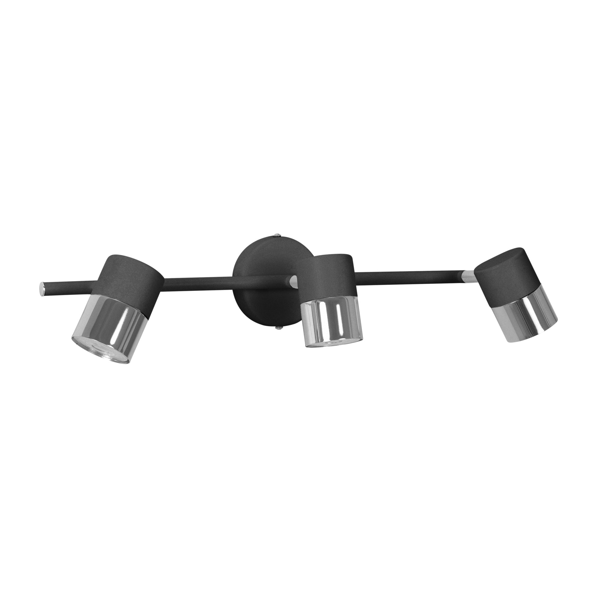 Forlight Focos Cloc Triplex Negro - Iluminación Moderna para Hogar, Aluminio Resistente, Personalización con Bombilla Ideal, Diseño Elegante y Funcional, Serie Decorativa