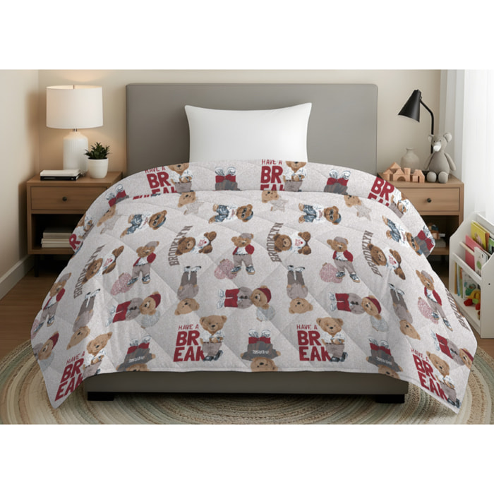 Trapuntino Estivo Leggero 100gr Ideale Primavera/ Estate Disegno Teddy Beige