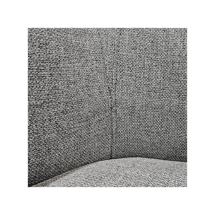 Chaise rotatives 180° avec accoudoirs en tissu et simili - PIPPA