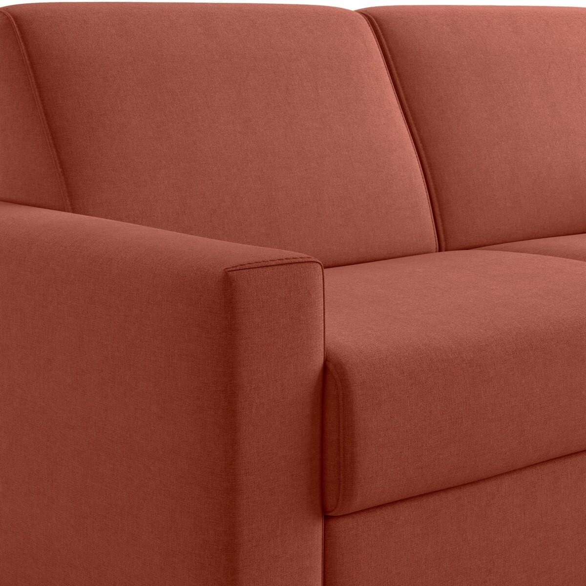 Canapé droit convertible 3 places en tissu chenille - ouverture express - ANZIO