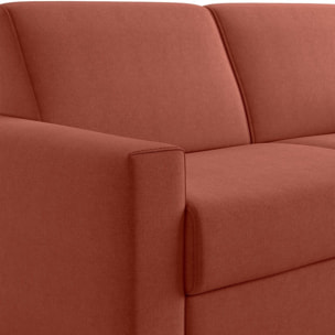 Canapé droit convertible 3 places en tissu chenille - ouverture express - ANZIO