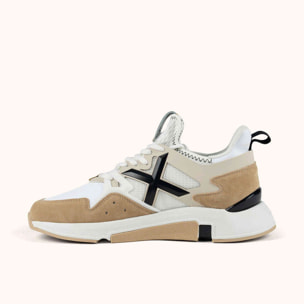 MUNICH CLICK 108 Sneakers de diseño contemporáneo y estilo urbano Blanco y Arena