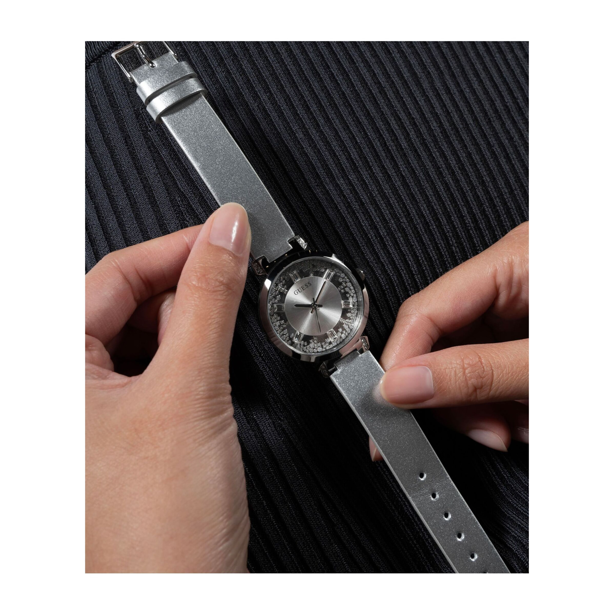 Guess Reloj Analógico De Cuarzo Crystal Clear