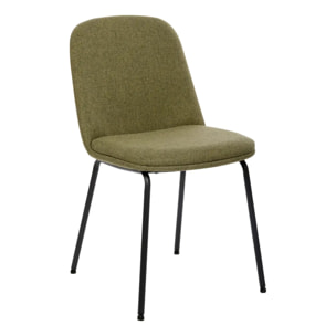 Chaise Neora en Tissu Vert Cèdre L58xl46xH82 cm