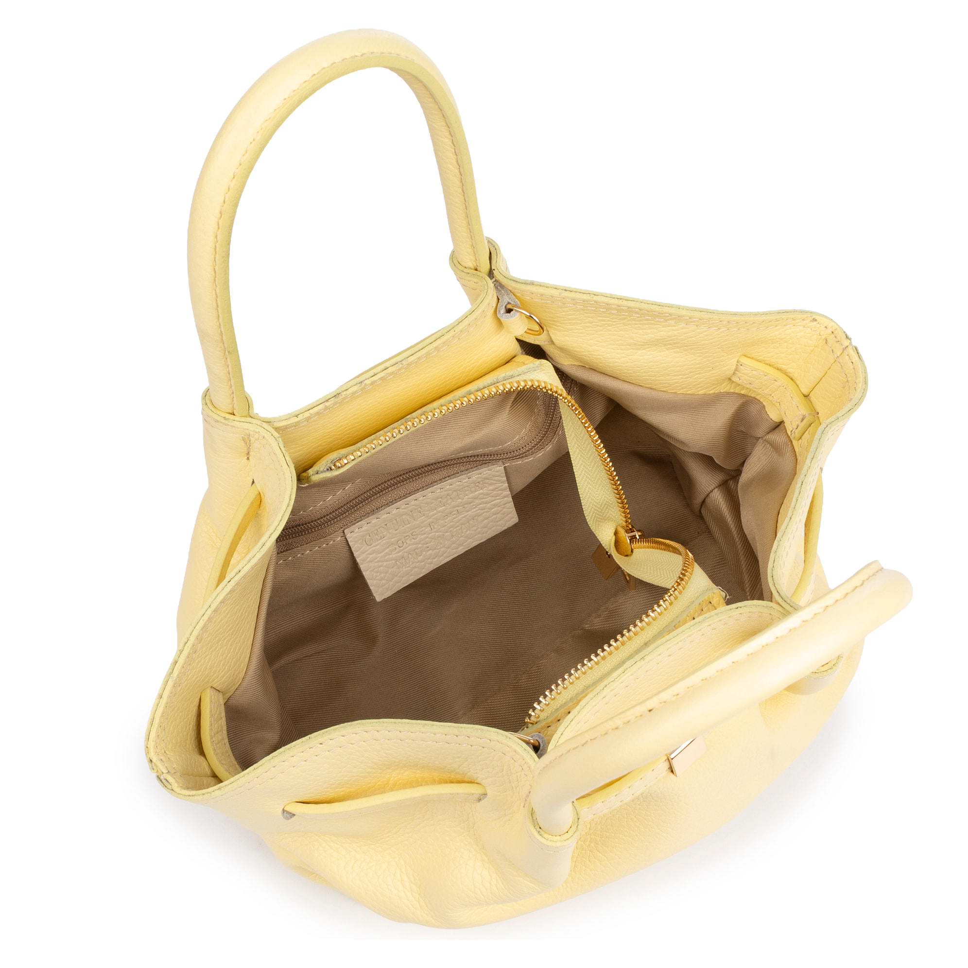 Bergolo Borsa a mano Donna. Pelle autentica Dollaro.