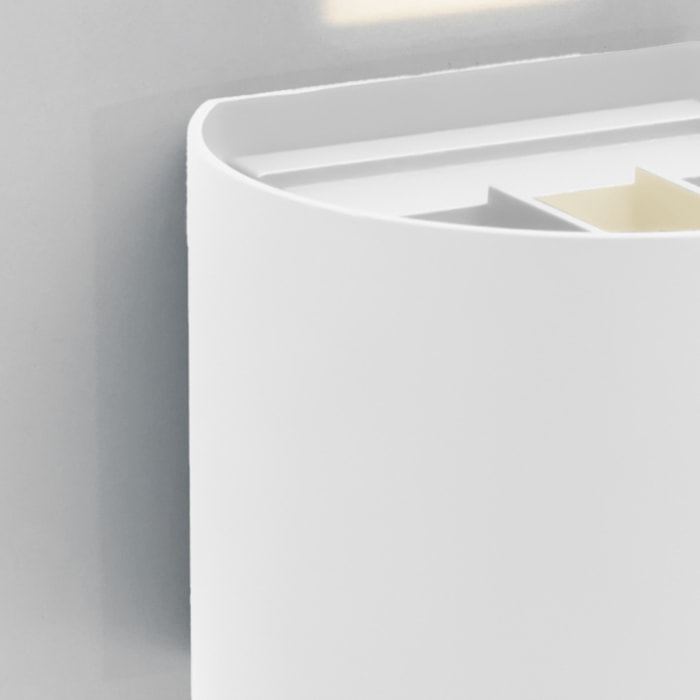 FORLIGHT Axis Round aplique exterior en forma oval con led en blanco cálido 3000K en blanco