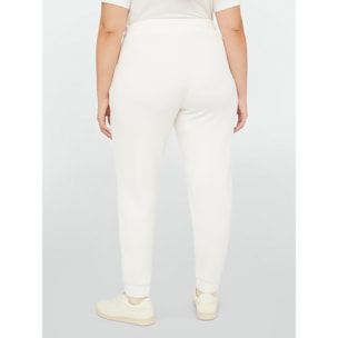 Fiorella Rubino - Pantaloni joggers con bordi lurex - Bianco