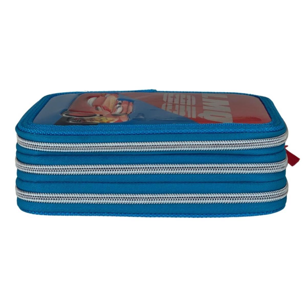 Astuccio Scuola 3 Zip Disney Cars Bambino Lui Disney