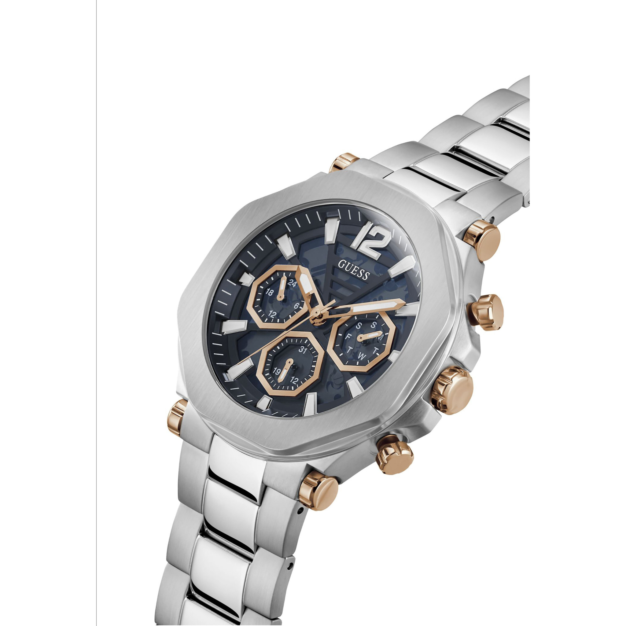 Guess Analogico Al Quarzo Guess Mens Black Multi-Function Watch