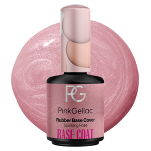 Vernis semi-permanent - Rubber Base Coat - Sparkling Rose - 15 ml