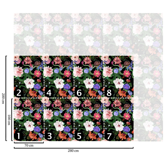 Carta da Parati Fiori Botanici