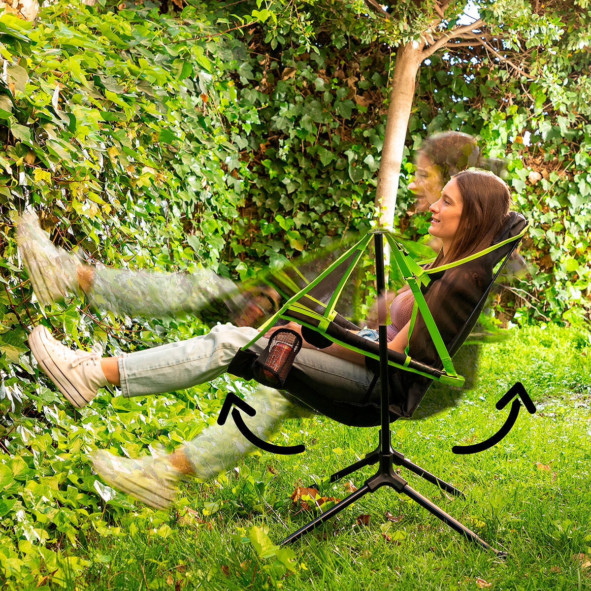 Chaise Pliable de Camping à Bascule Kamprock InnovaGoods