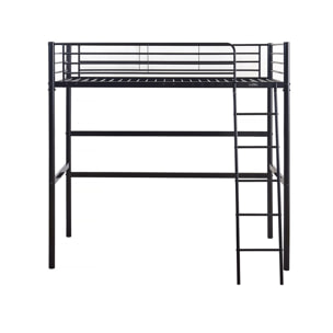 Lit mezzanine en métal "Alora" - 90 x 190 cm - Noir