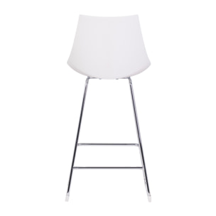 Tabourets de bar design blancs 65 cm (lot de 2) JUNE