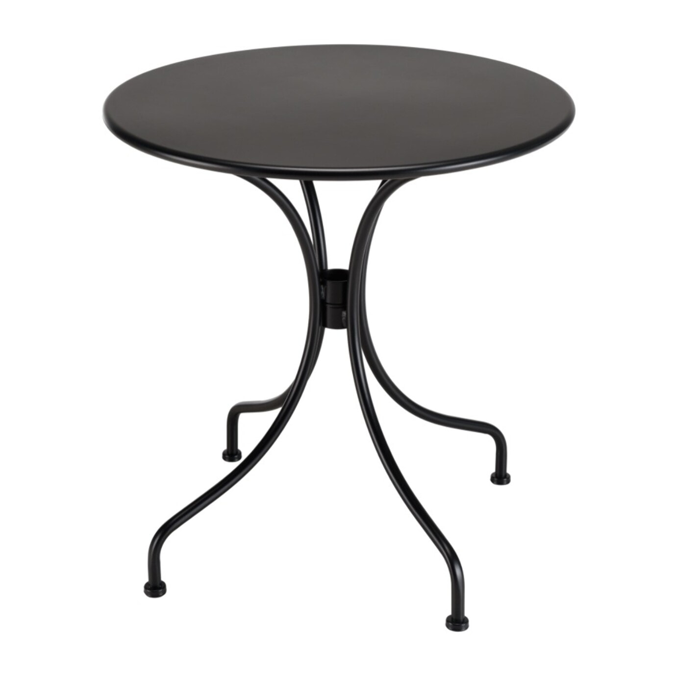 VIANNEY - Ensemble de jardin 2 pers. table diam 70cm, chaises grises