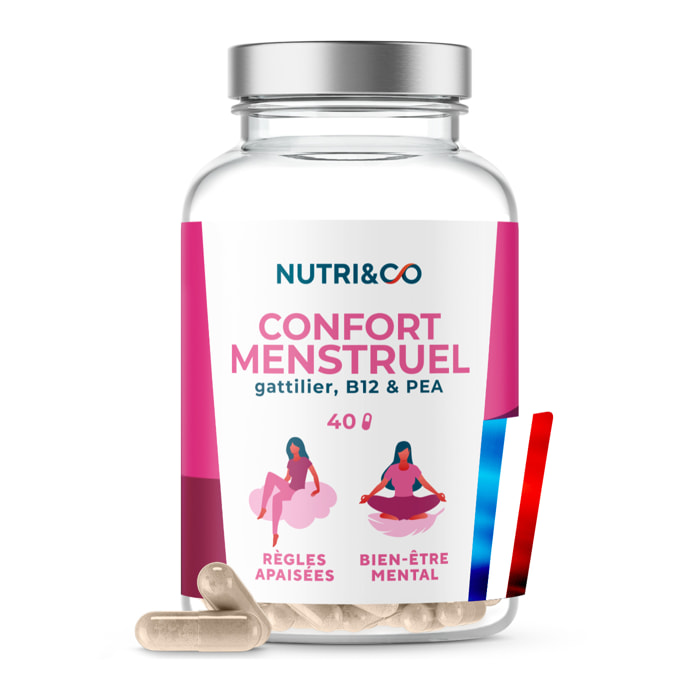 Nutri&Co Confort Menstruel Règle Douloureuses SPM & Confort du Cycle - 40 gélules