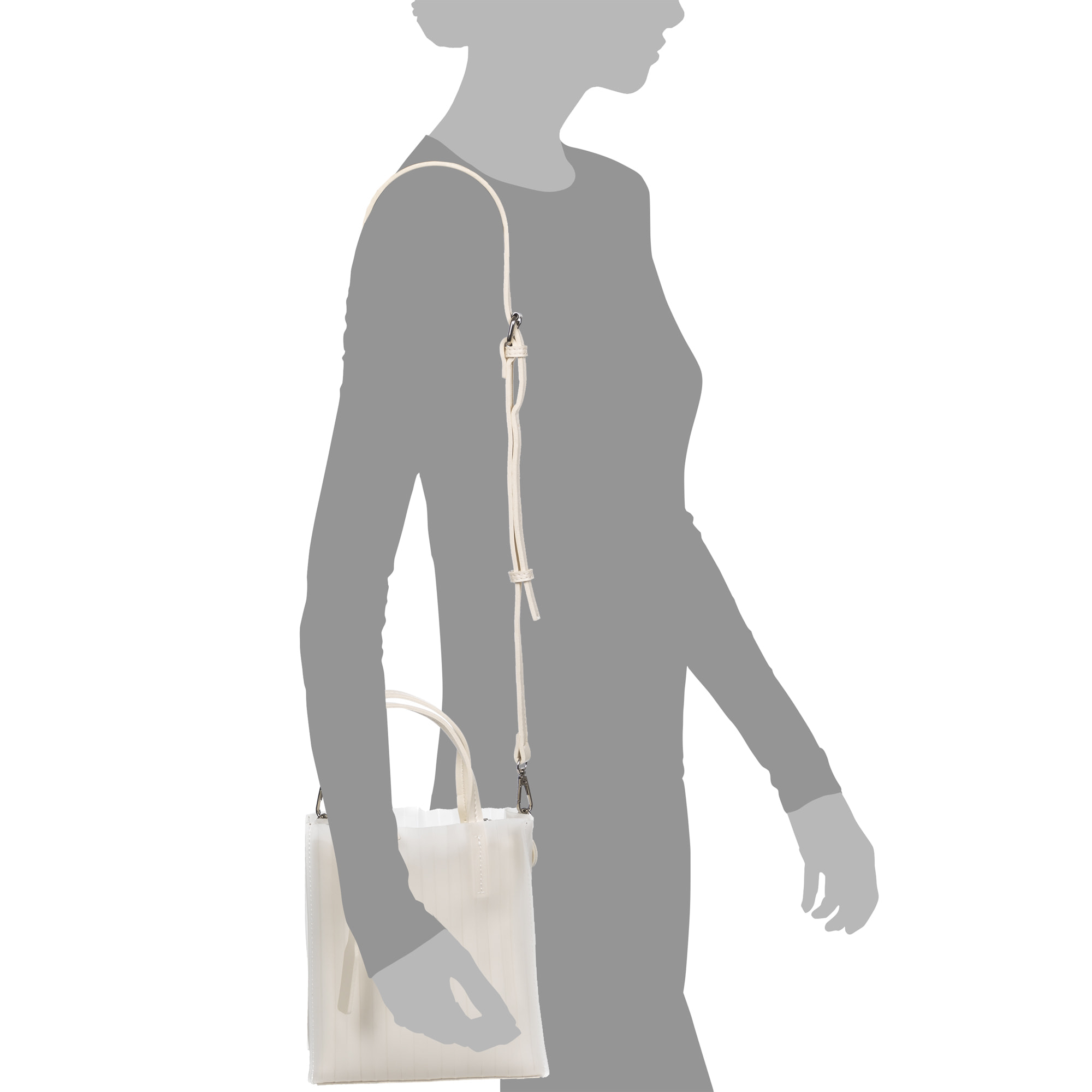 Borsa da Donna Enna Materiale PVC Pelle Sintetica PU 18x8x20 Cm. Beige