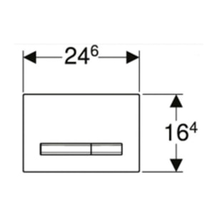 Plaque de déclenchement Sigma 50, blanc alpin boutons chrome (115.788.11.2)