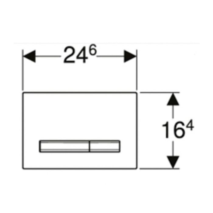 Plaque de déclenchement Sigma 50, blanc alpin boutons chrome (115.788.11.2)