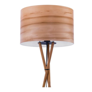 Lampadaire en bois d'hêtre et feuille de bois - Kyoto