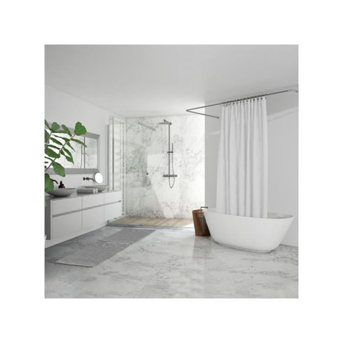Tapis de salle de bain rectangulaire 40 x 60 cm en coton - WILLOW