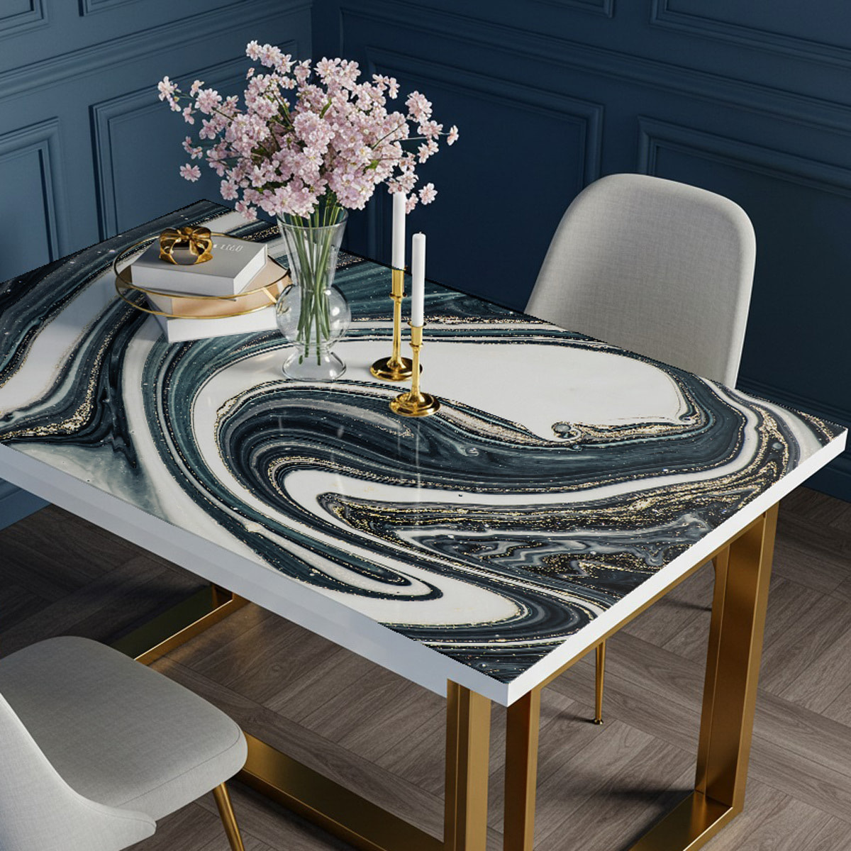 Rouleau revêtement adhésif imperméable - Sticker lavable plan de travail - ÉPOXY BALI