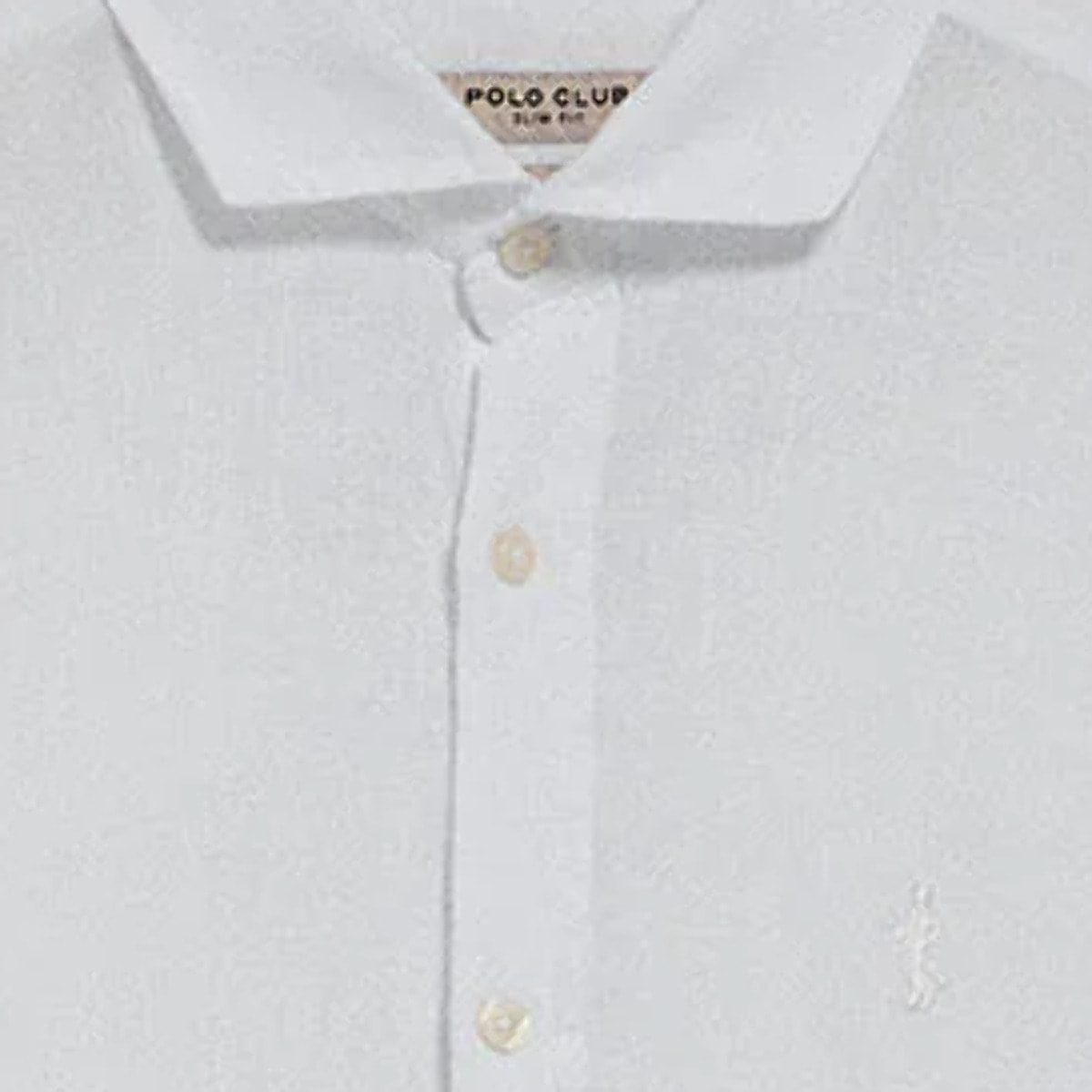 Camisa blanca de lino garment dye con bordado Rigby Best