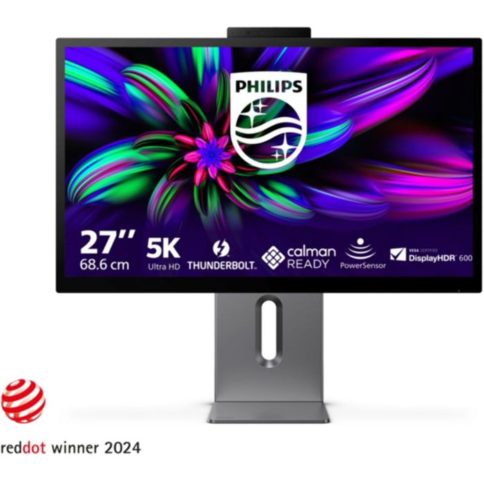 Ecran PC 5K PHILIPS Brillance 27E3U7903 27p IPS 5K HDR600 DCI P3 Thunderbolt4 RJ45 HDMI USB-C 96W KVM